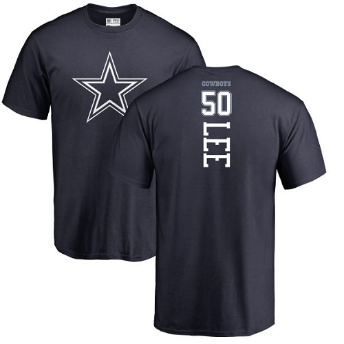Men Dallas Cowboys Navy Blue Sean Lee Backer #50 Nike NFL T Shirt->nfl t-shirts->Sports Accessory